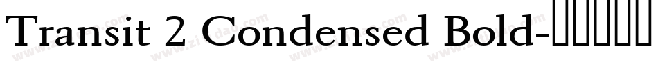 Transit 2 Condensed Bold字体转换